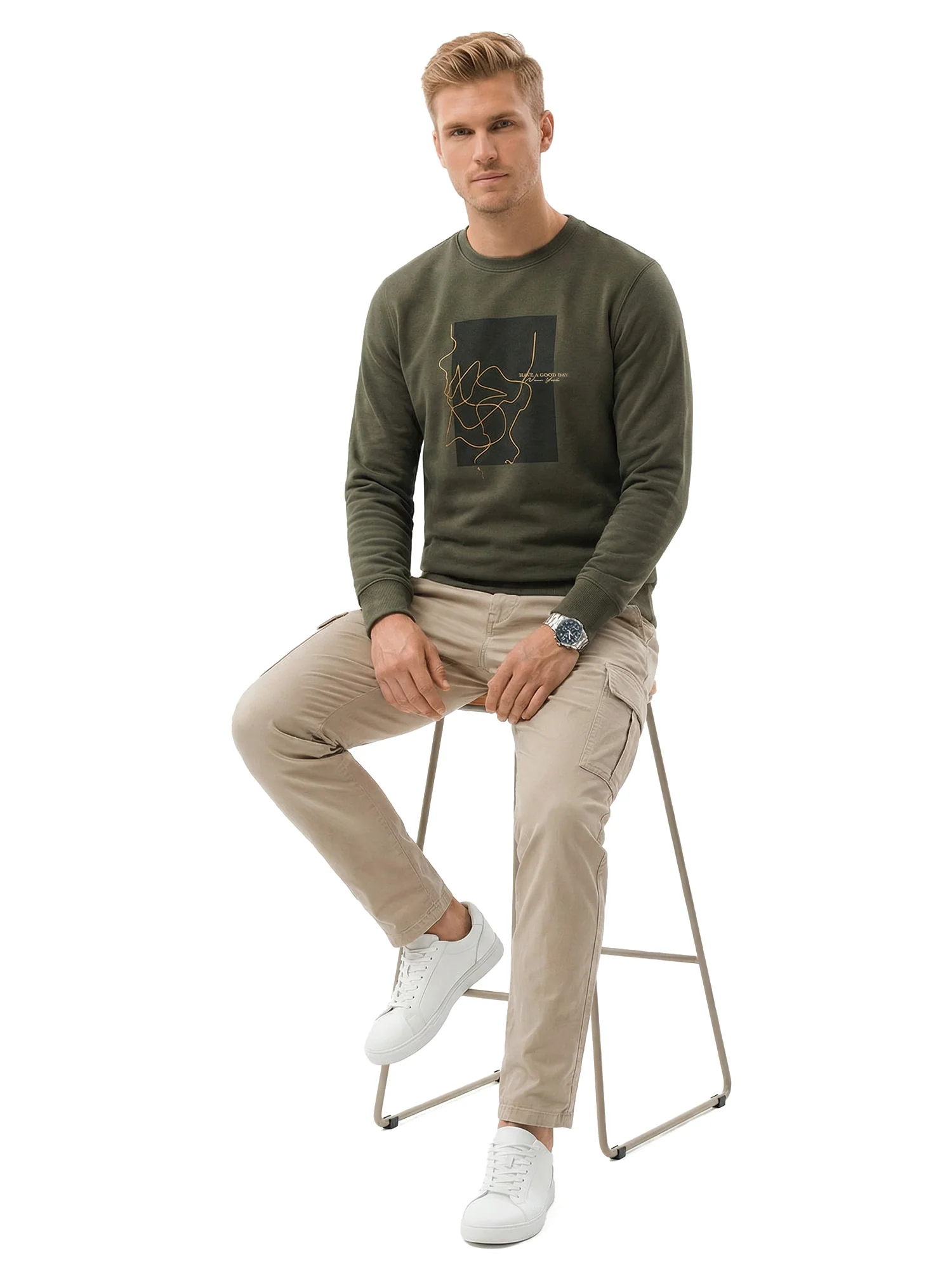 Green RoundNeck Sweatshirt - Image 4