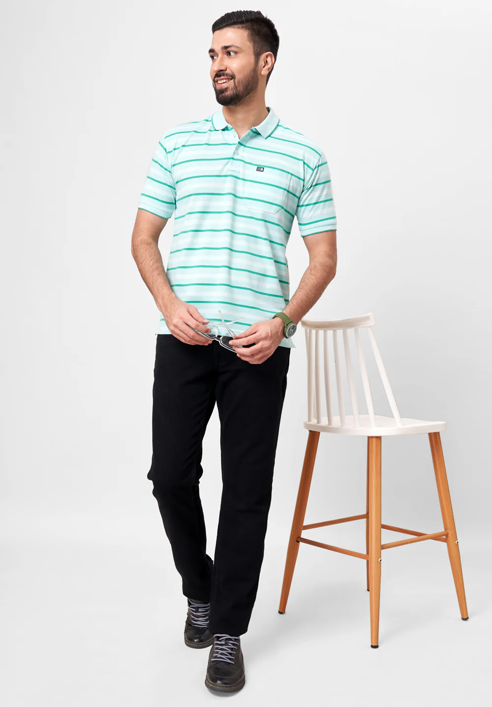 Green Cotton T-Shirt - Image 4