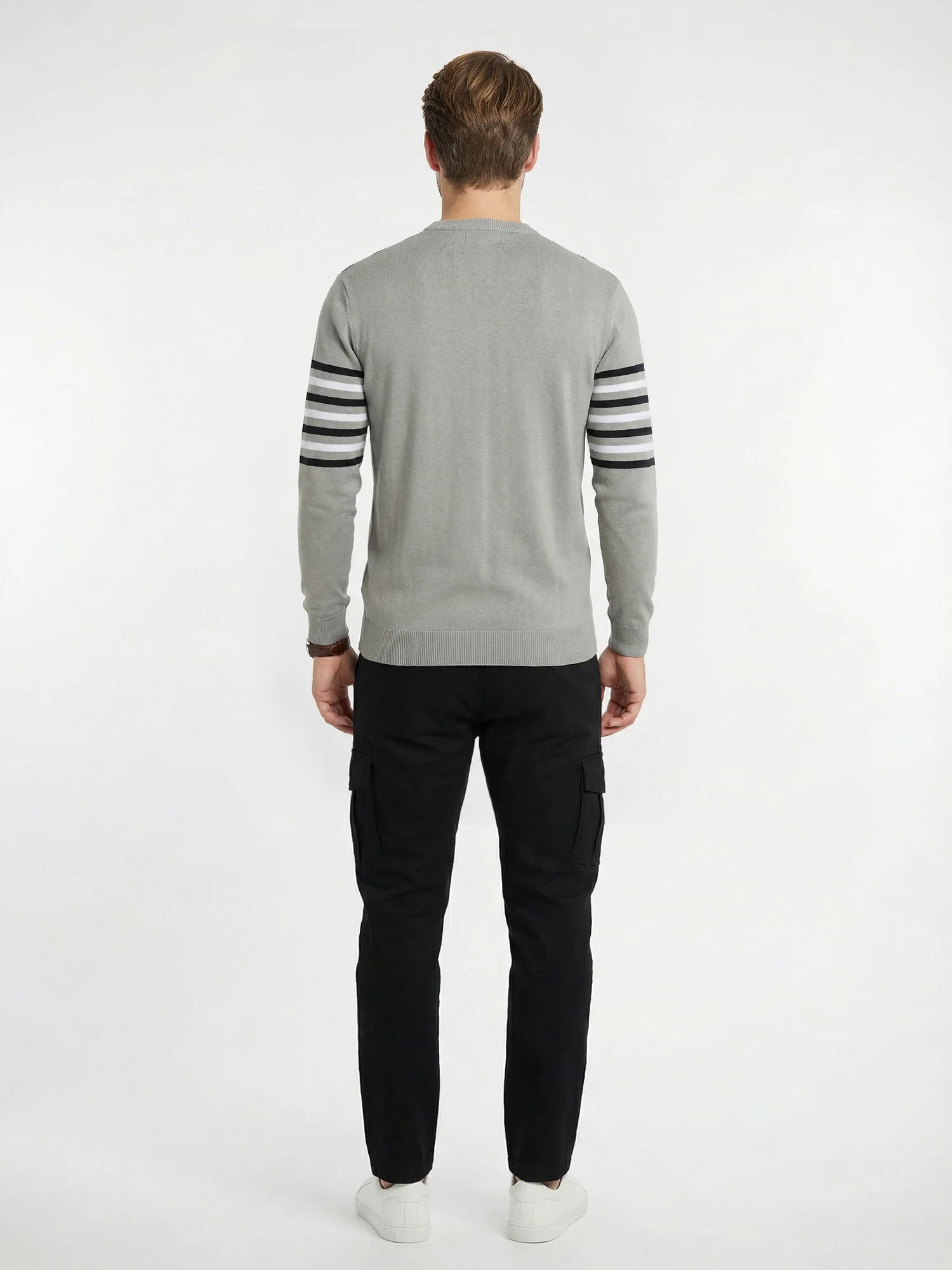 Grey Full Sleeve Winter T-Shirt - Image 3