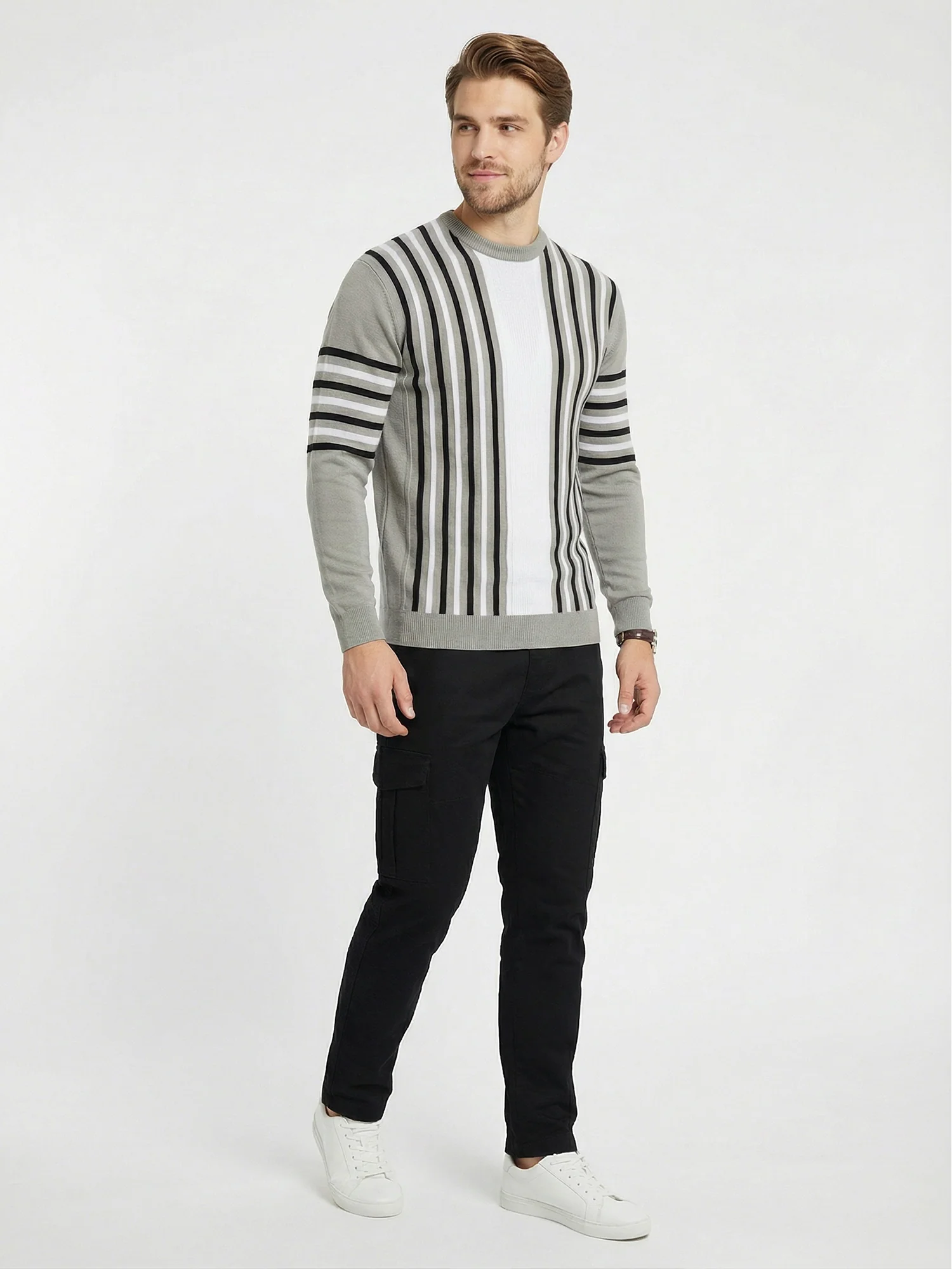 Grey Full Sleeve Winter T-Shirt - Image 4
