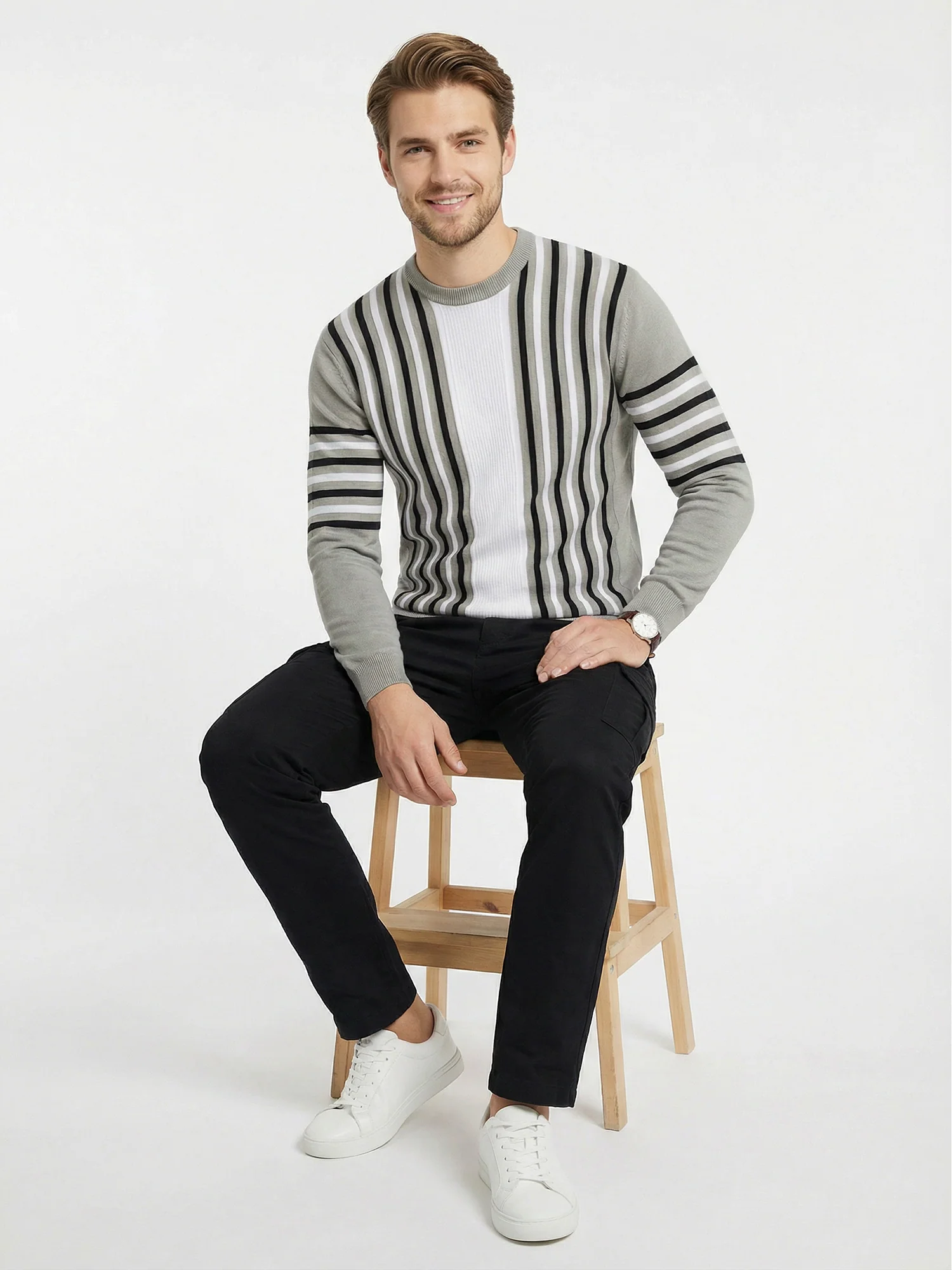 Grey Full Sleeve Winter T-Shirt - Image 6