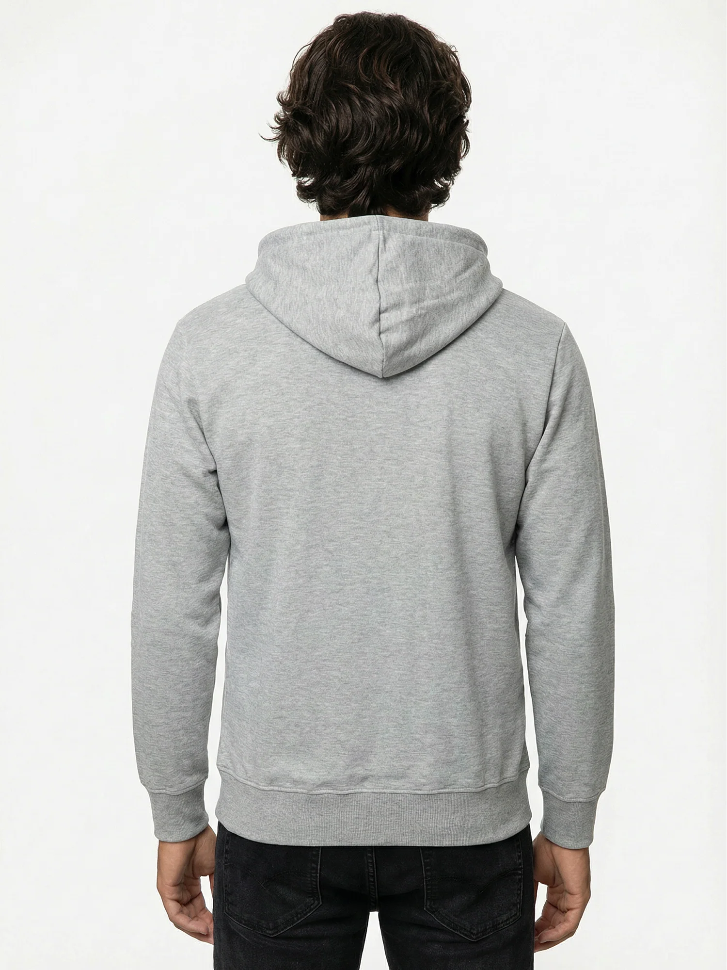 Grey Full Sleeve Winter Hoodie - Image 2