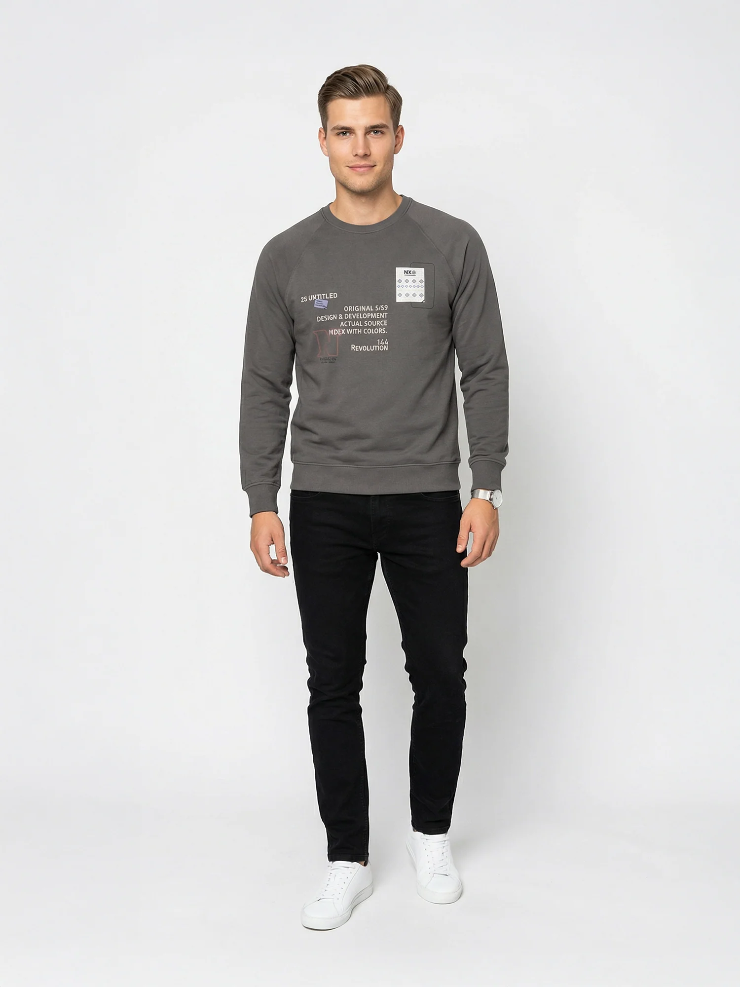 Grey Full Sleeve Winter T-Shirt