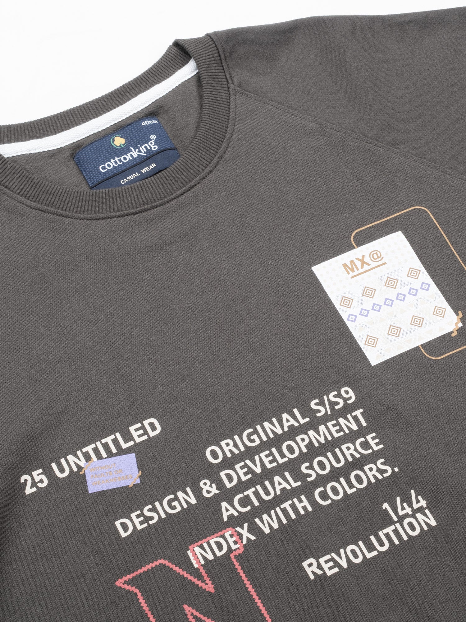 Grey Full Sleeve Winter T-Shirt - Image 3