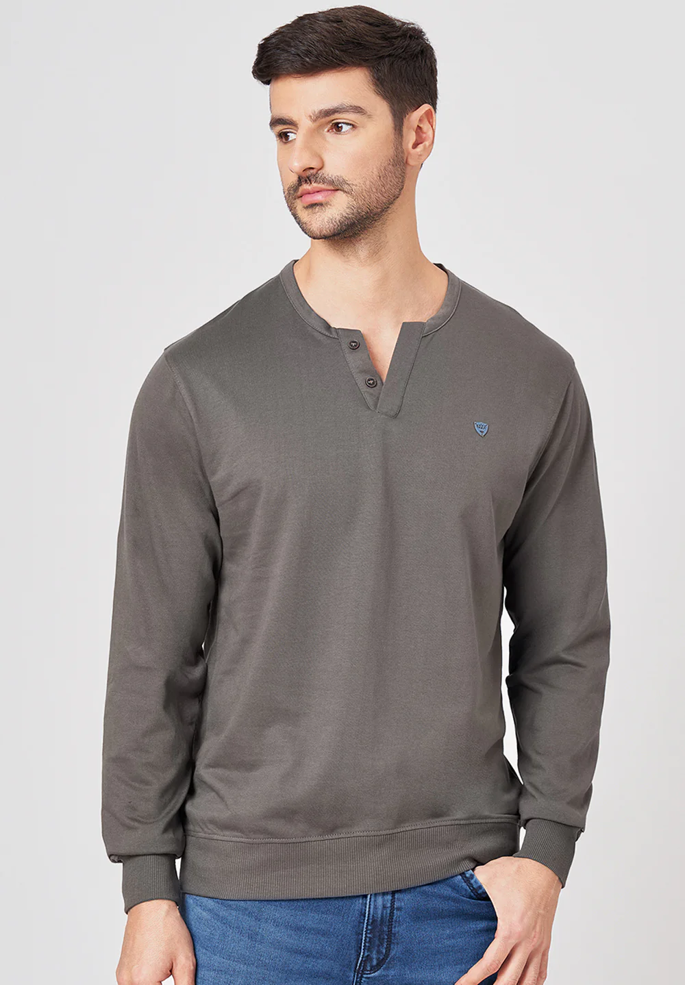 Grey Cotton T-Shirt