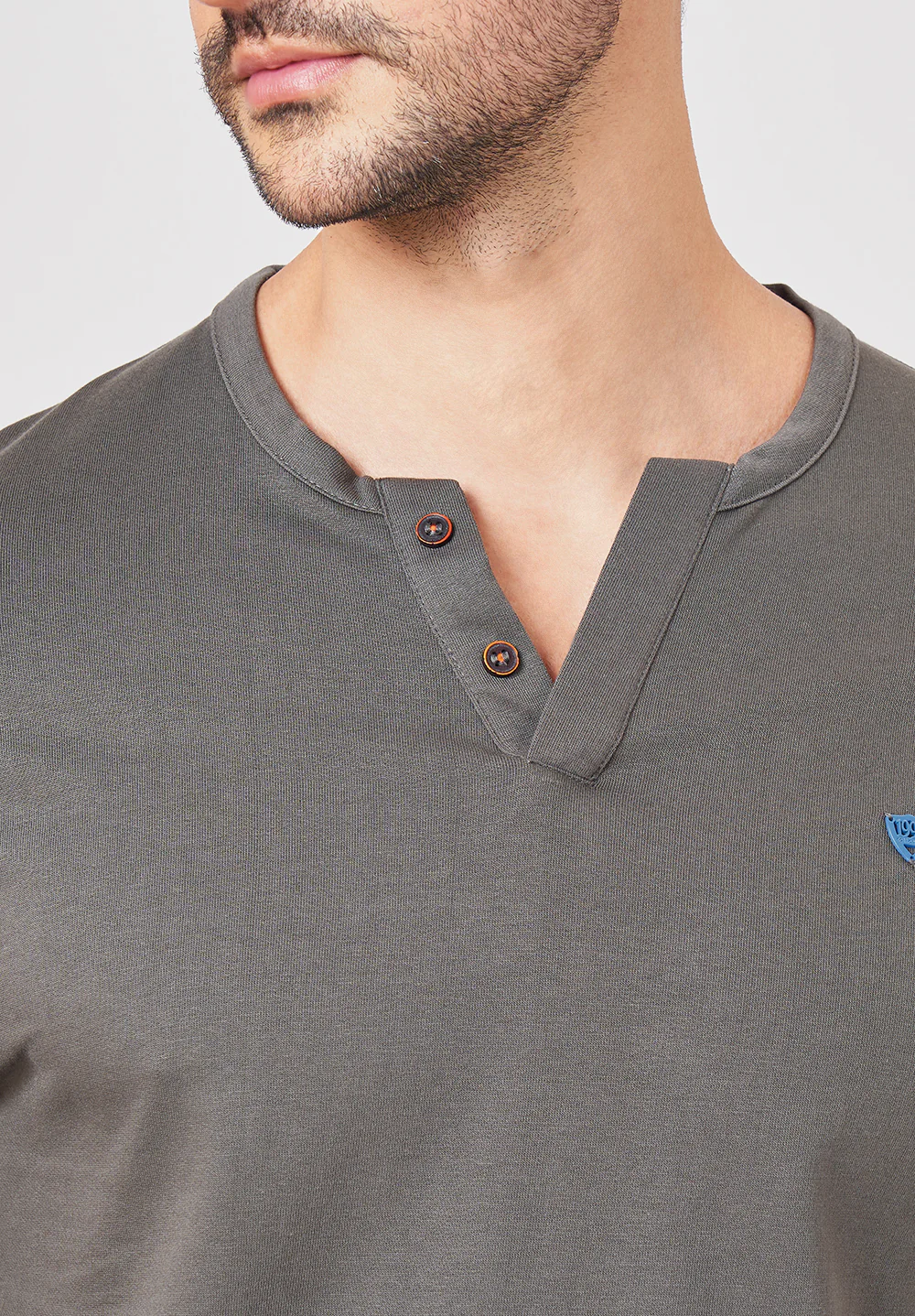 Grey Cotton T-Shirt - Image 3