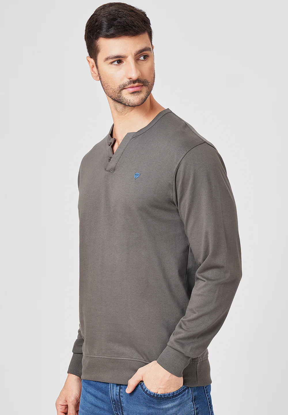 Grey Cotton T-Shirt - Image 4