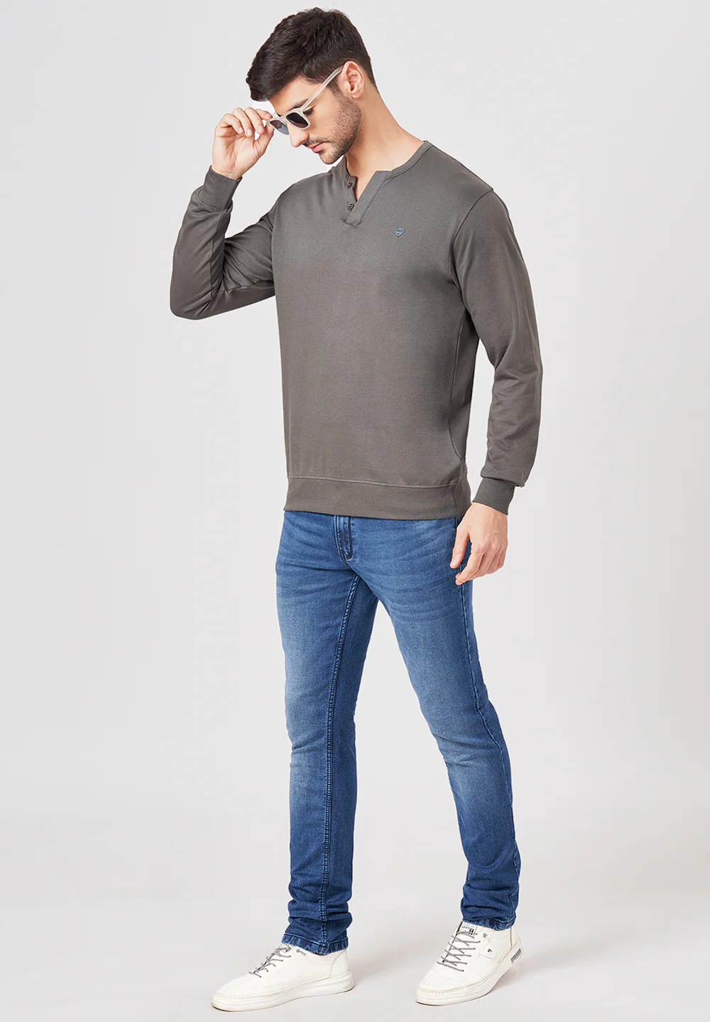 Grey Cotton T-Shirt - Image 5