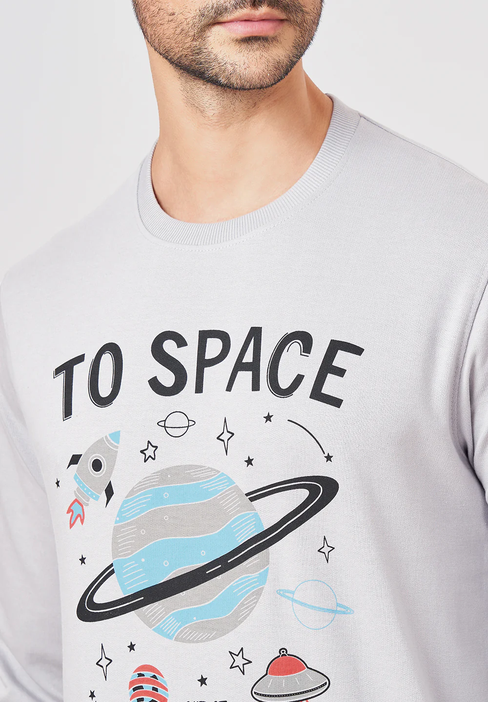 Grey Cotton T-Shirt - Image 3