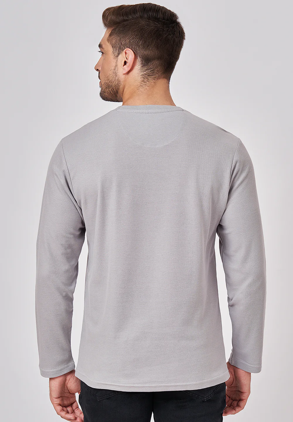 Grey Cotton T-Shirt - Image 2