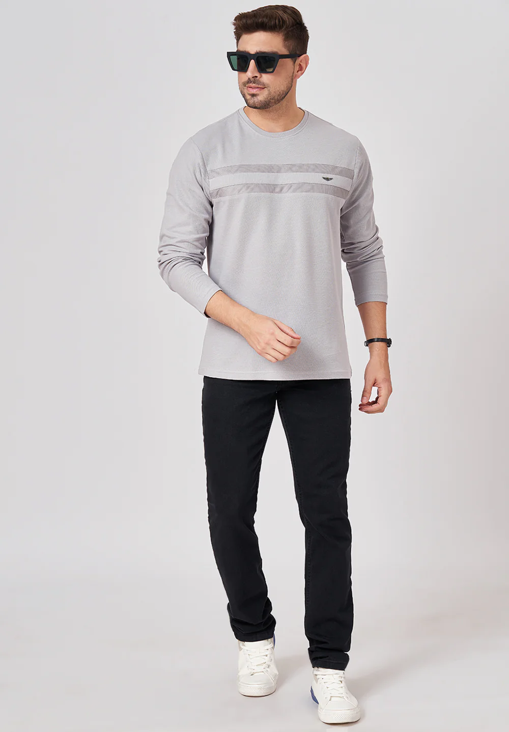 Grey Cotton T-Shirt - Image 5