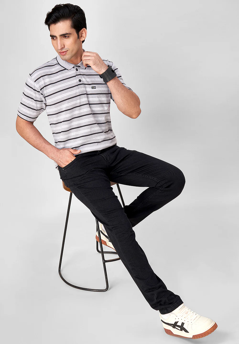 Grey Cotton T-Shirt - Image 5