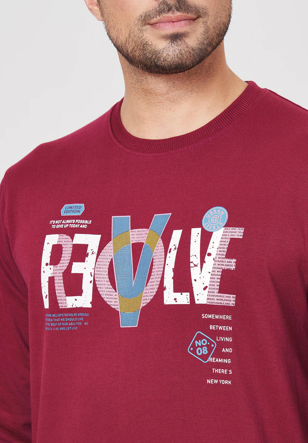 Maroon Cotton T-Shirt - Image 4