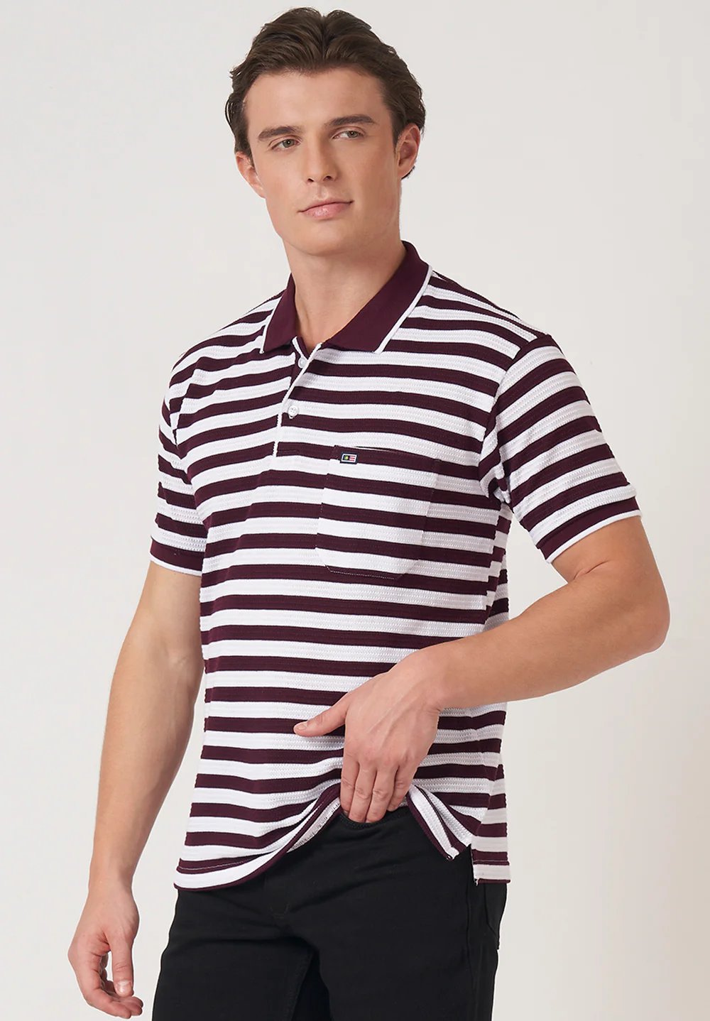 Maroon Cotton T-Shirt - Image 3