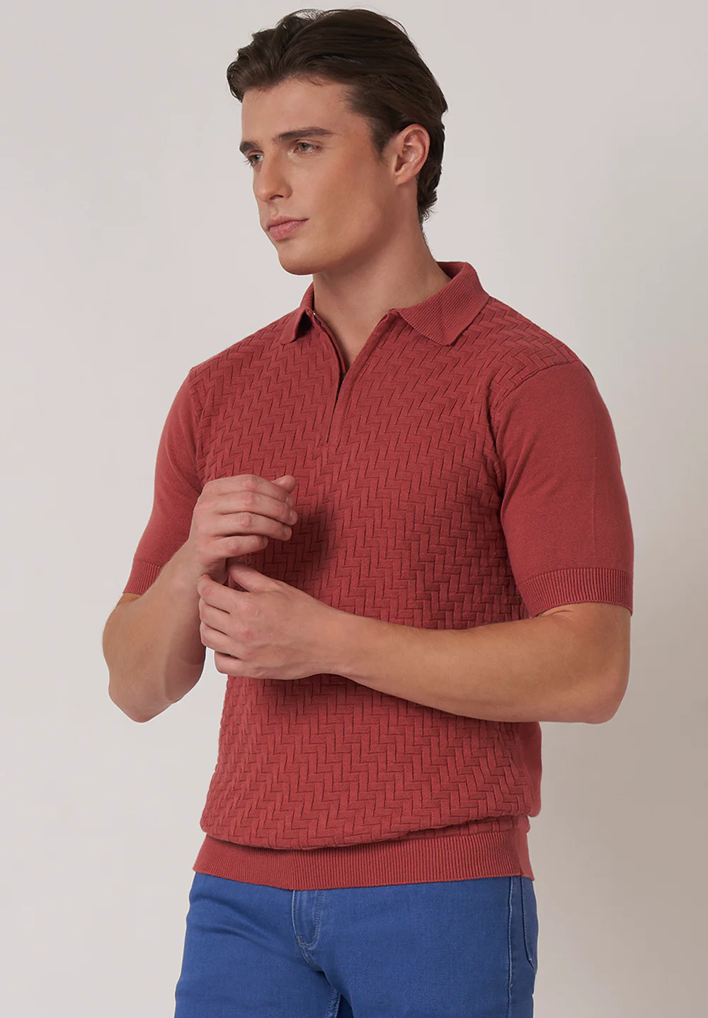 Maroon Cotton T-Shirt - Image 2