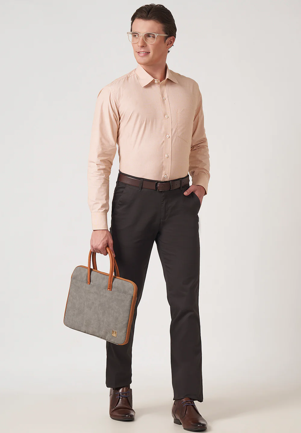 Men Beige Regular Fit Formal Shirt - Image 4