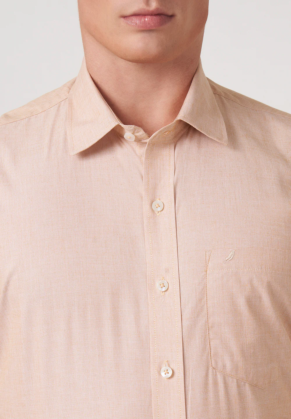 Men Beige Regular Fit Formal Shirt - Image 5