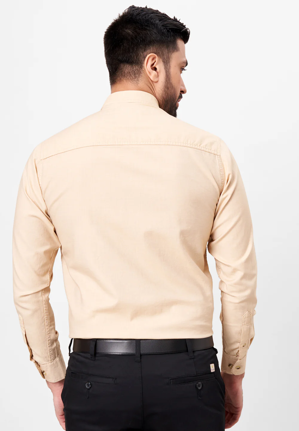 Men Beige Slim Fit Formal Shirt - Image 2