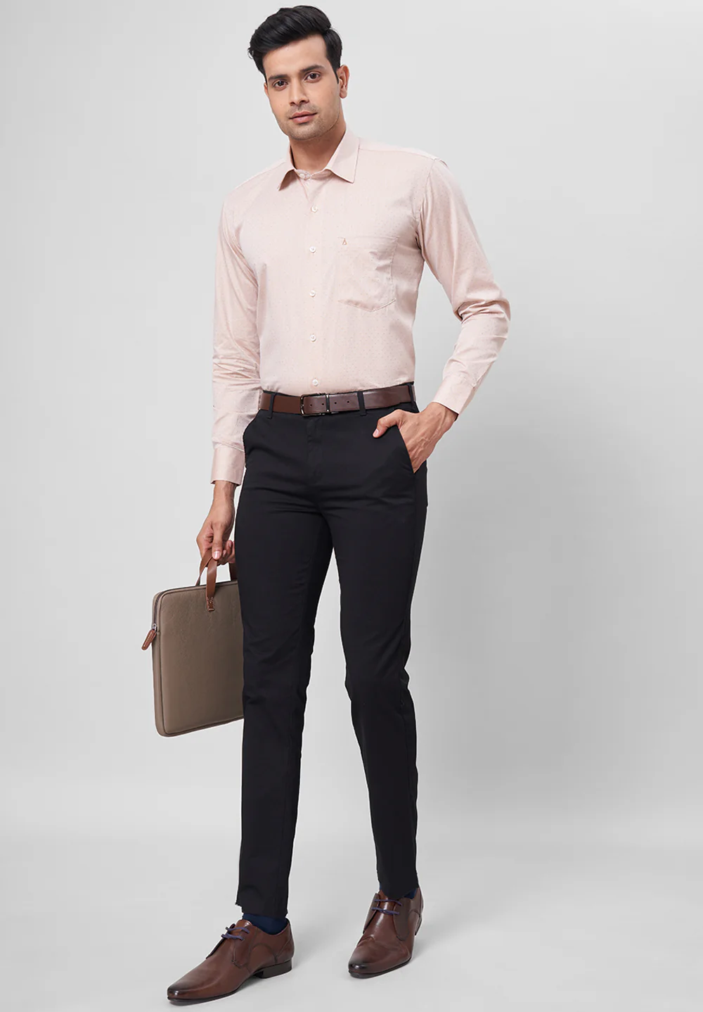 Men Beige Regular Fit Formal Shirt - Image 4