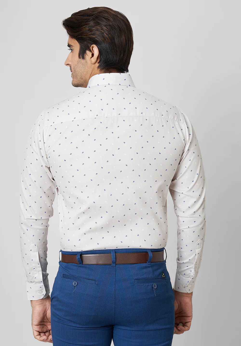 Men Beige Slim Fit Formal Shirt - Image 2