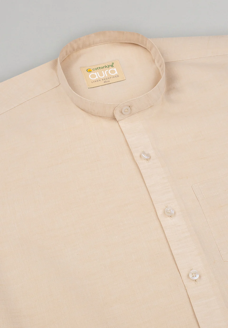 Men Beige Slim Fit Formal Shirt - Image 2