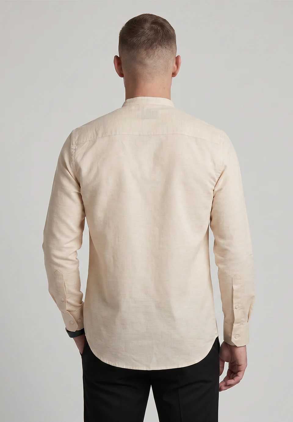 Men Beige Slim Fit Formal Shirt - Image 5