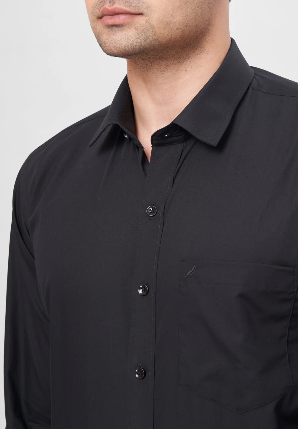 Men Black Regular Fit Formal Shirt - Image 3