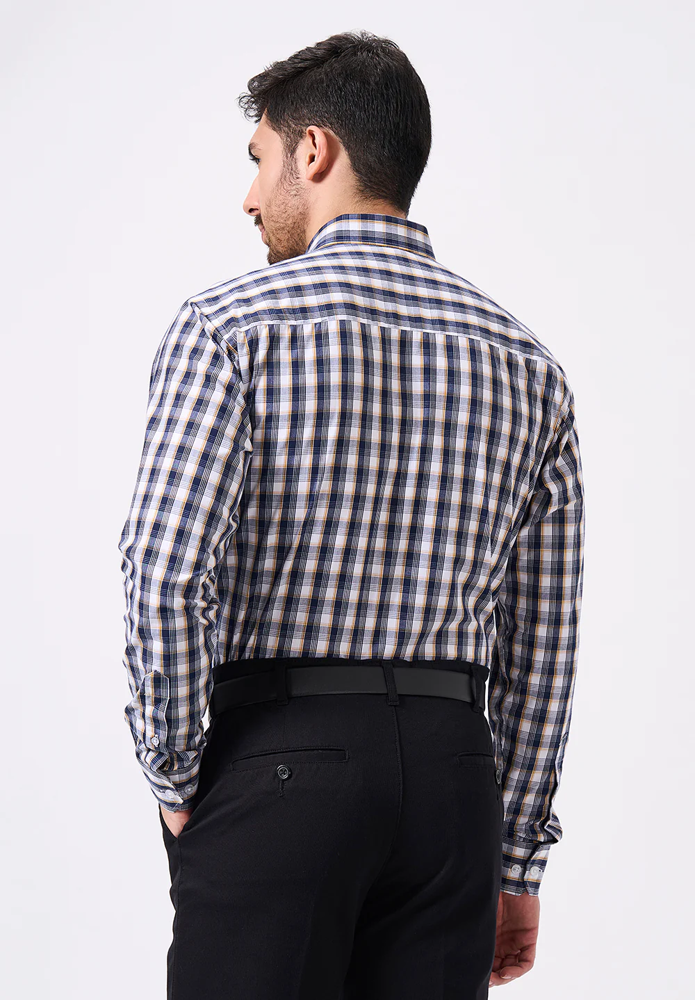 Men Black Slim Fit Formal Shirt - Image 3