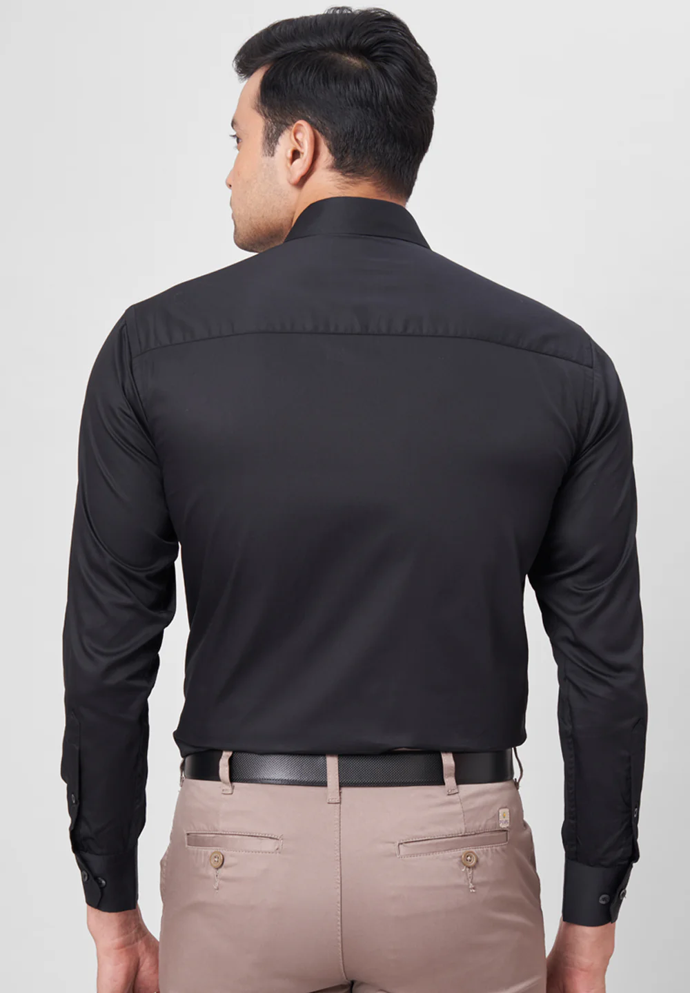 Men Black Regular Fit Formal Shirt - Image 2