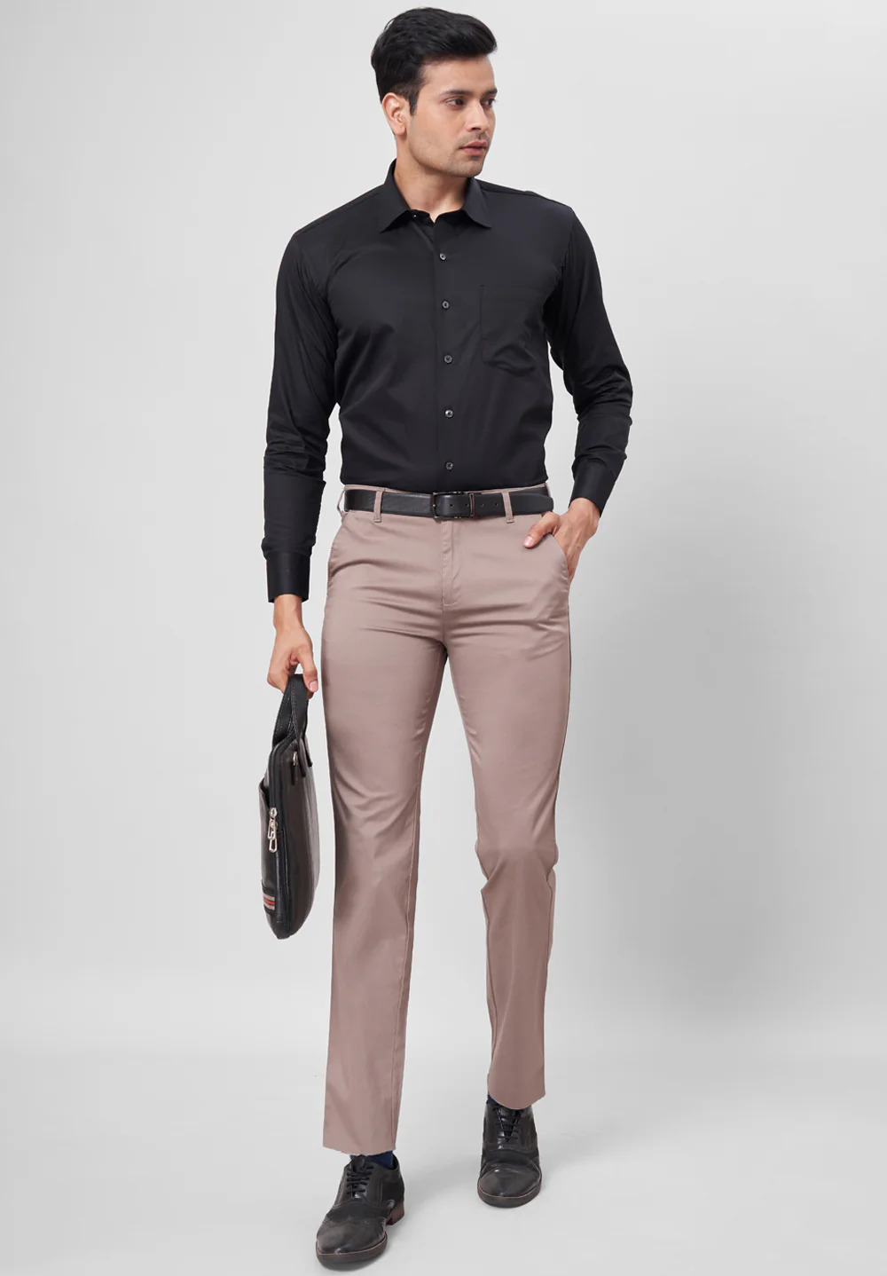 Men Black Regular Fit Formal Shirt - Image 4