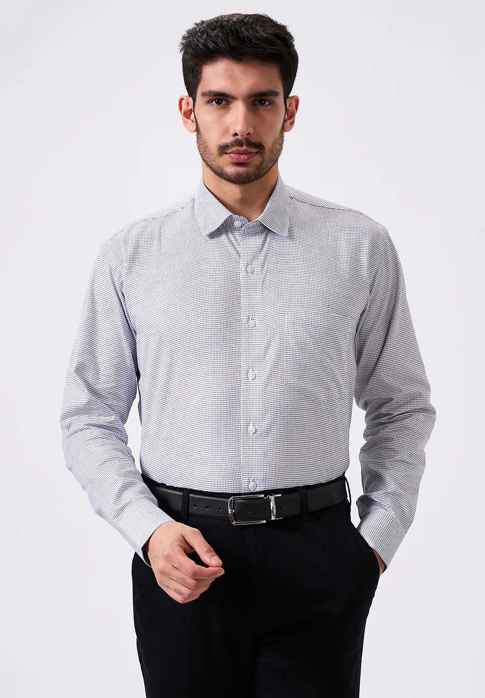 Men White Regular Fit Formal Shirt