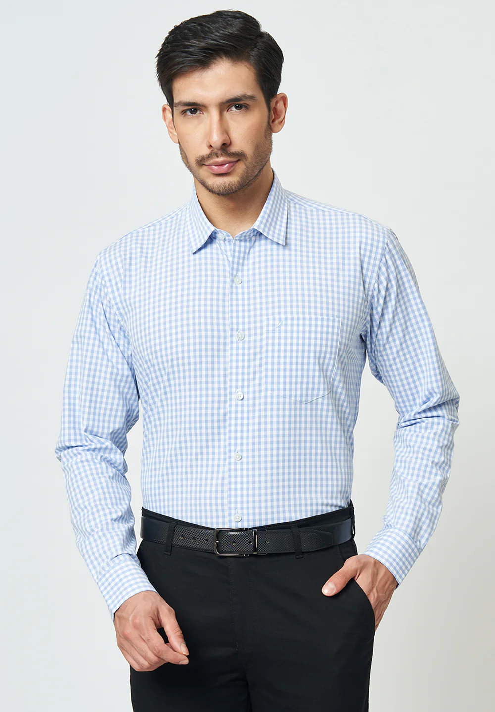 Men Blue Slim Fit Formal Shirt