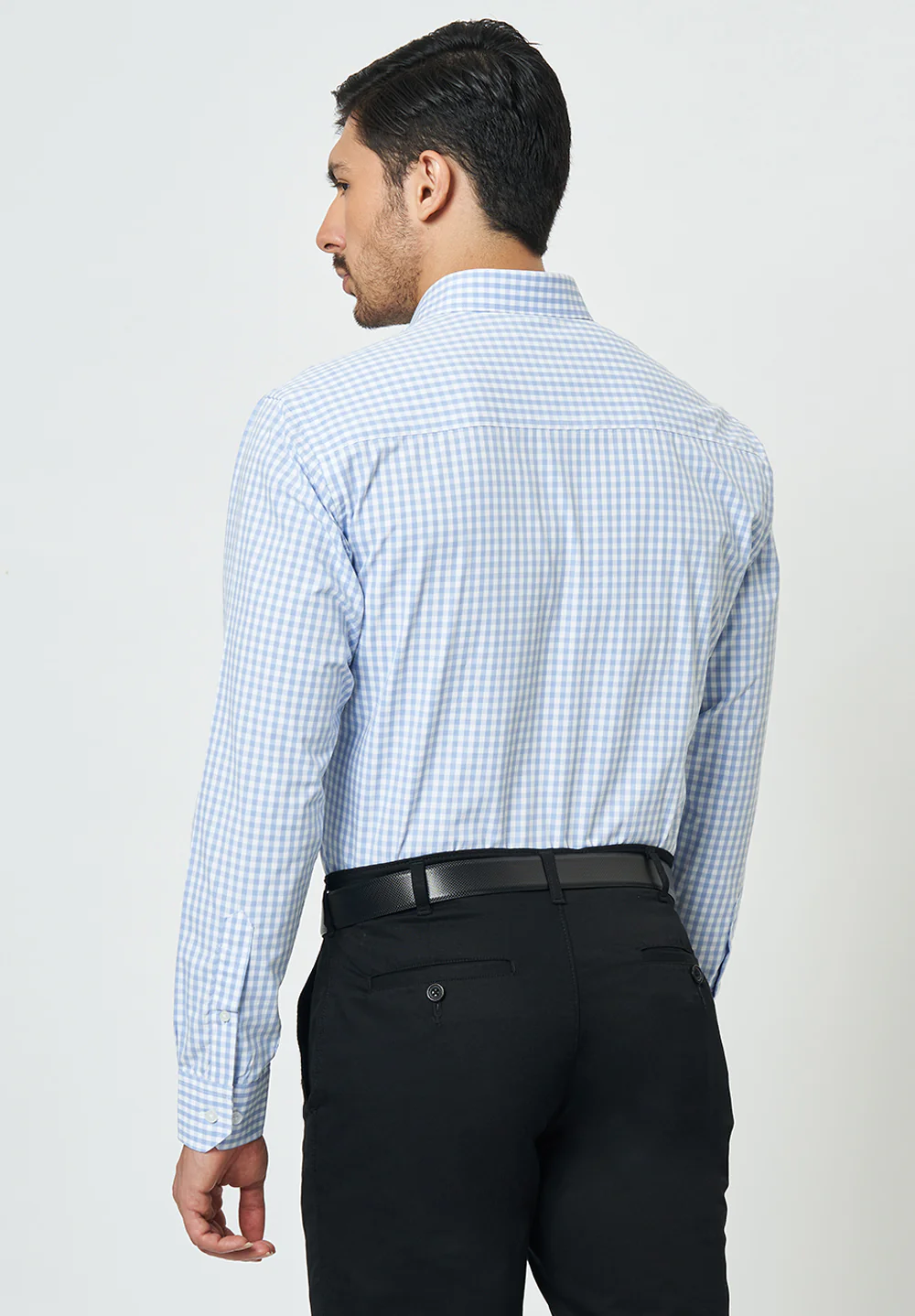 Men Blue Slim Fit Formal Shirt - Image 3