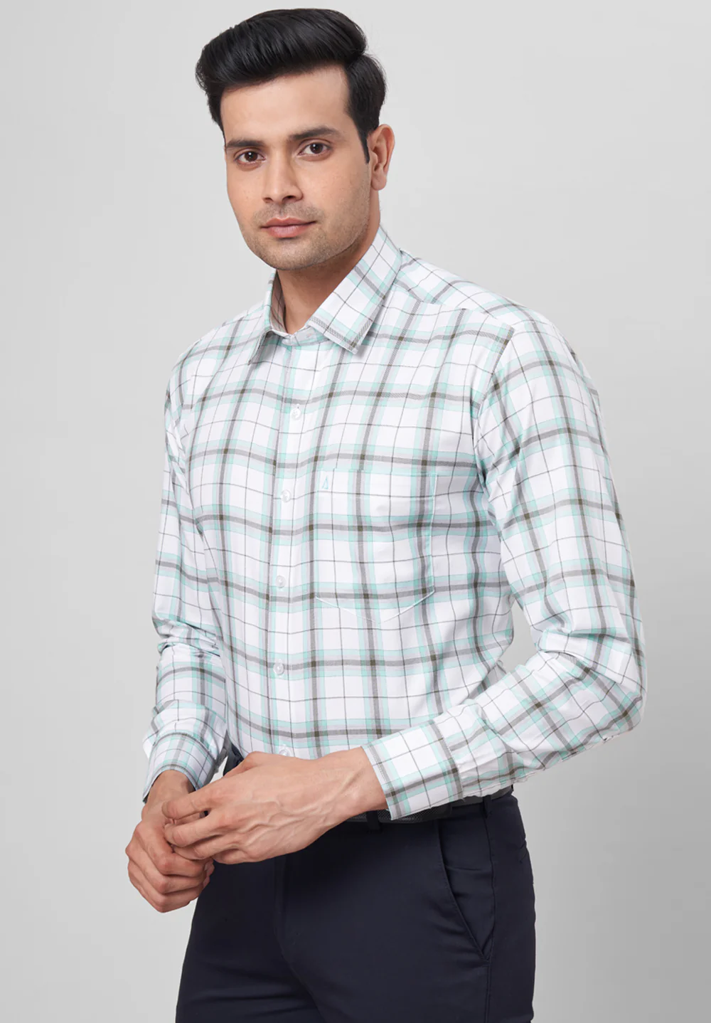 Men Blue Regular Fit Formal Shirt