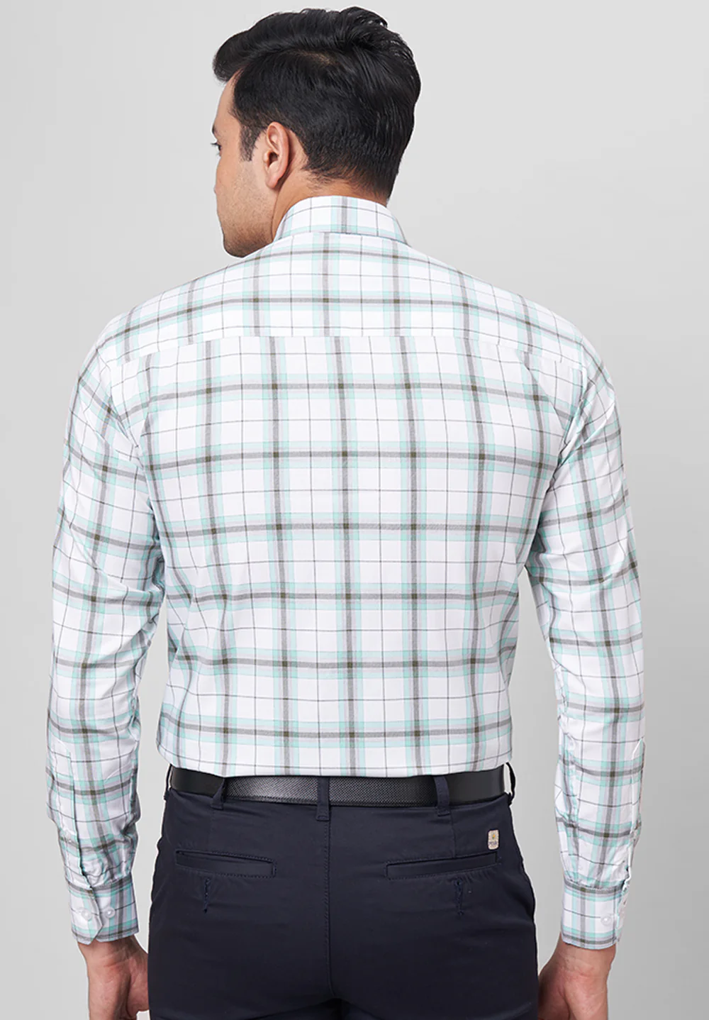 Men Blue Regular Fit Formal Shirt - Image 2