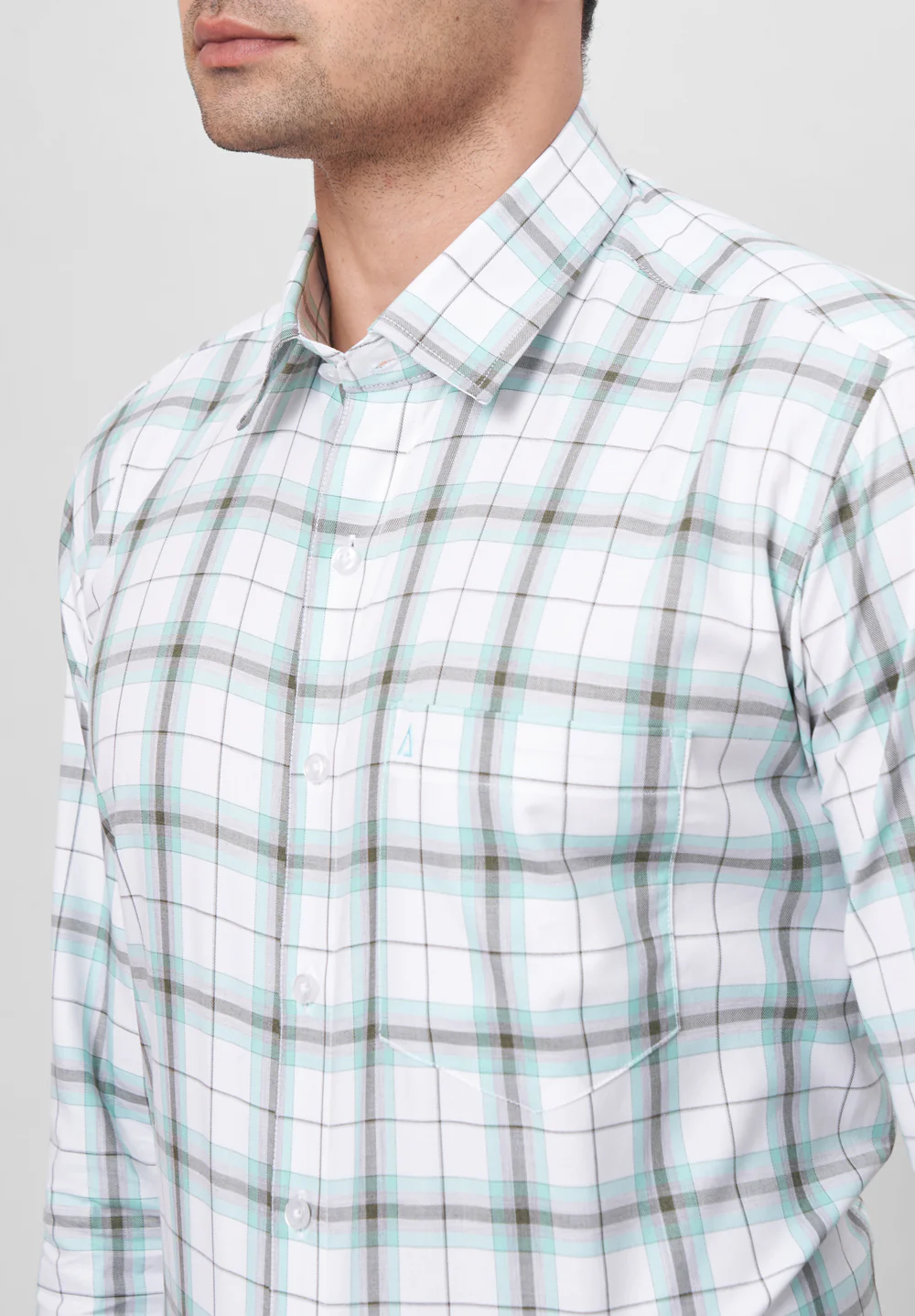 Men Blue Regular Fit Formal Shirt - Image 3