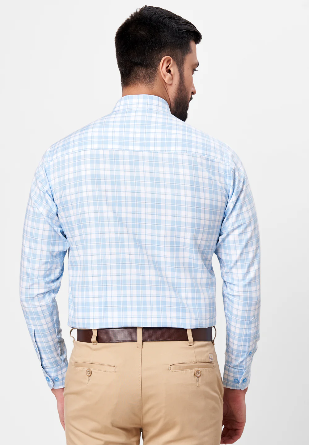 Men Blue Slim Fit Formal Shirt - Image 2