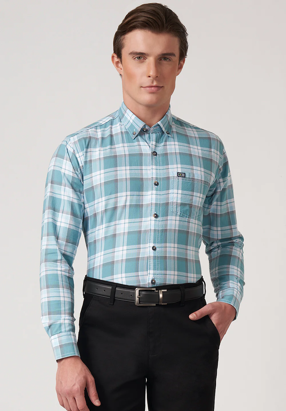 Men Blue Slim Fit Formal Shirt