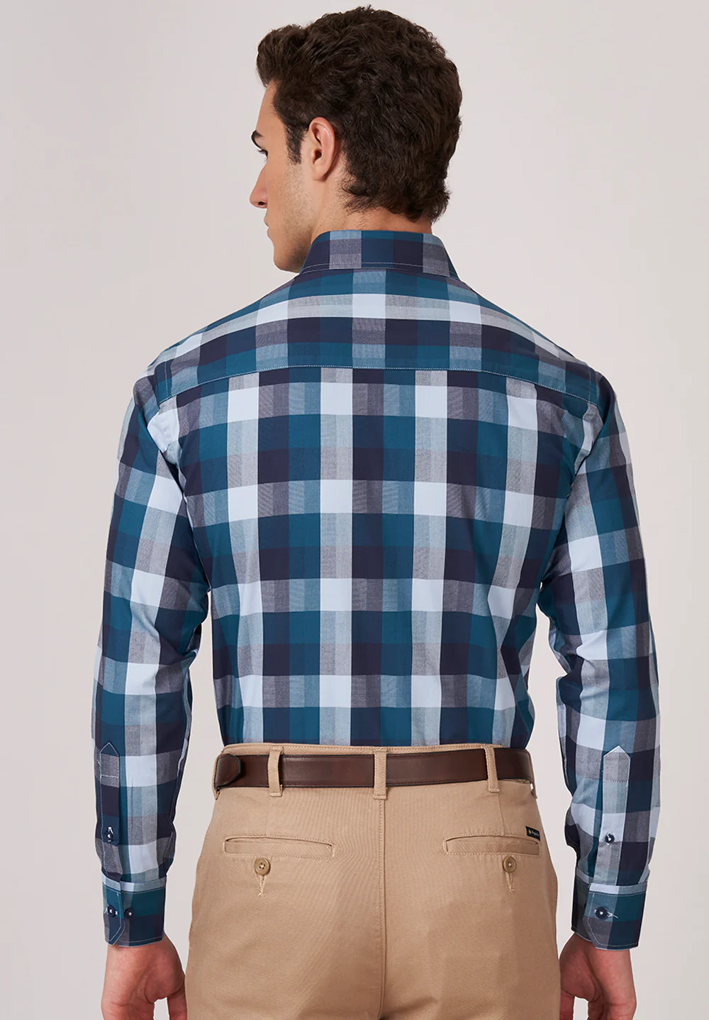 Men Blue Regular Fit Formal Shirt - Image 2