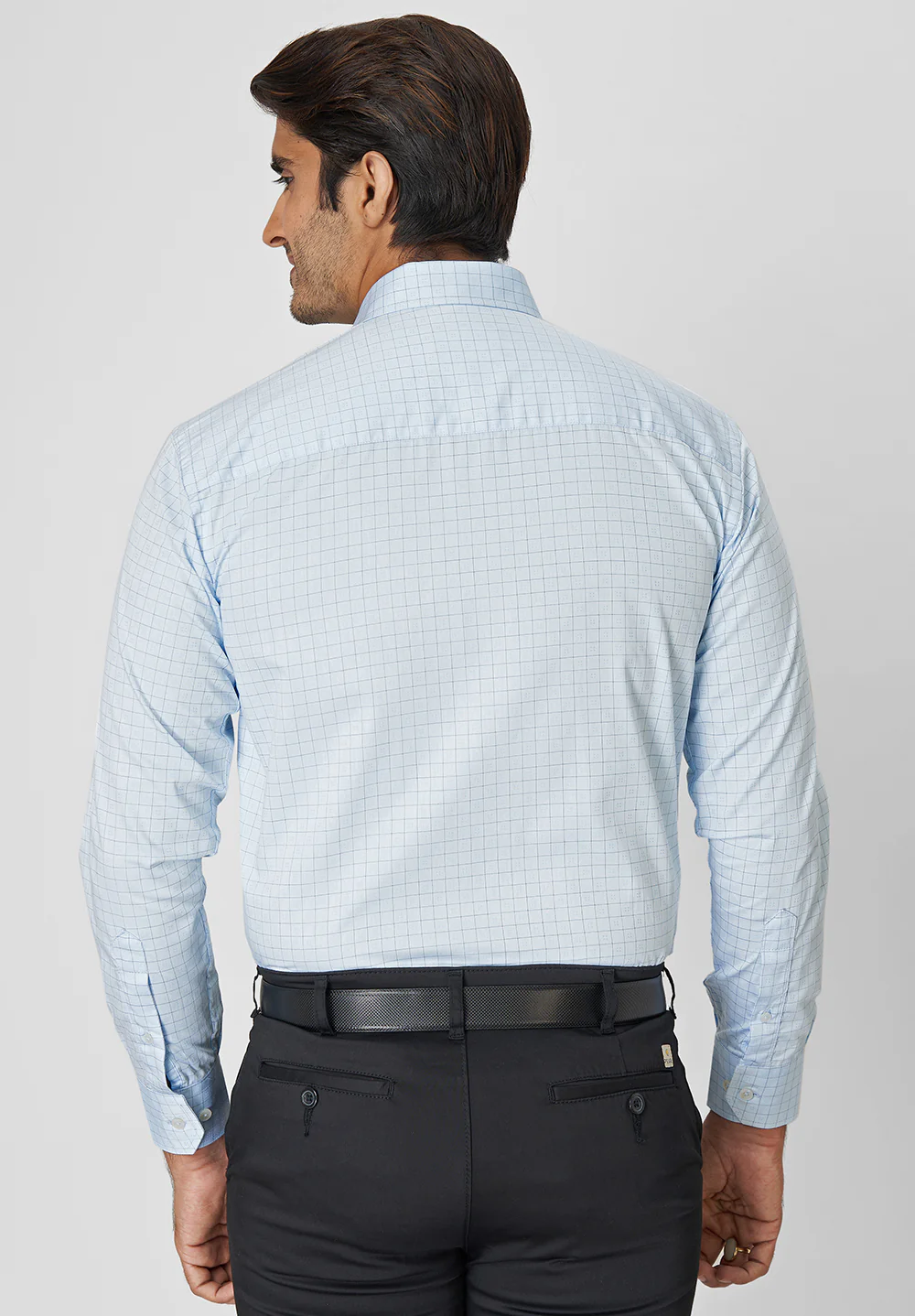 Men Blue Regular Fit Formal Shirt - Image 2