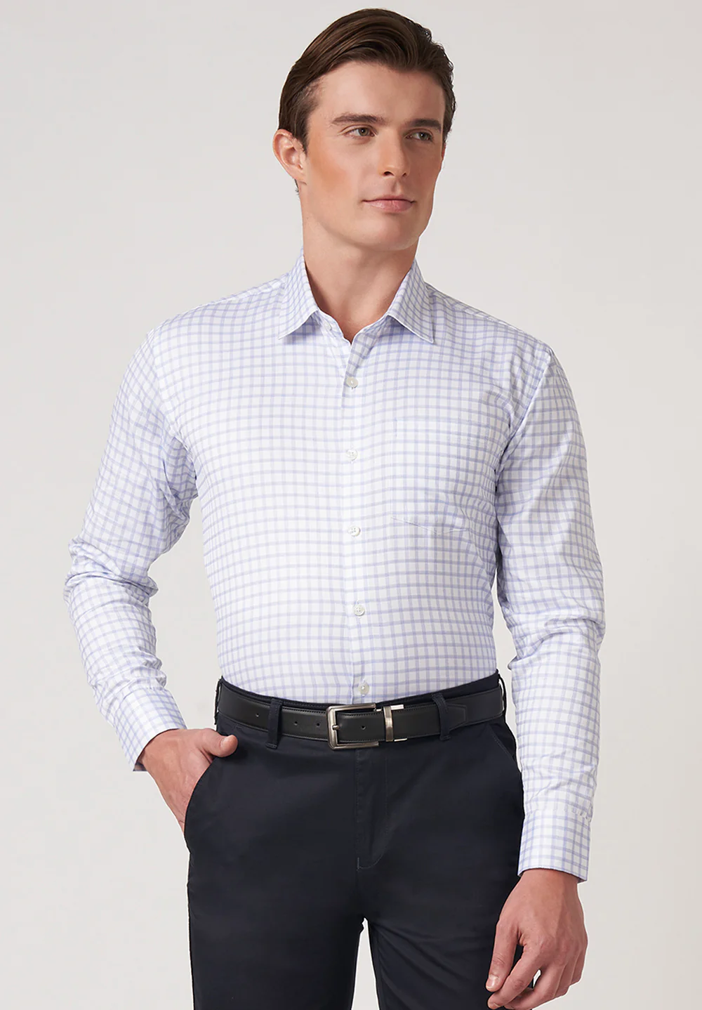 Men Blue Slim Fit Formal Shirt