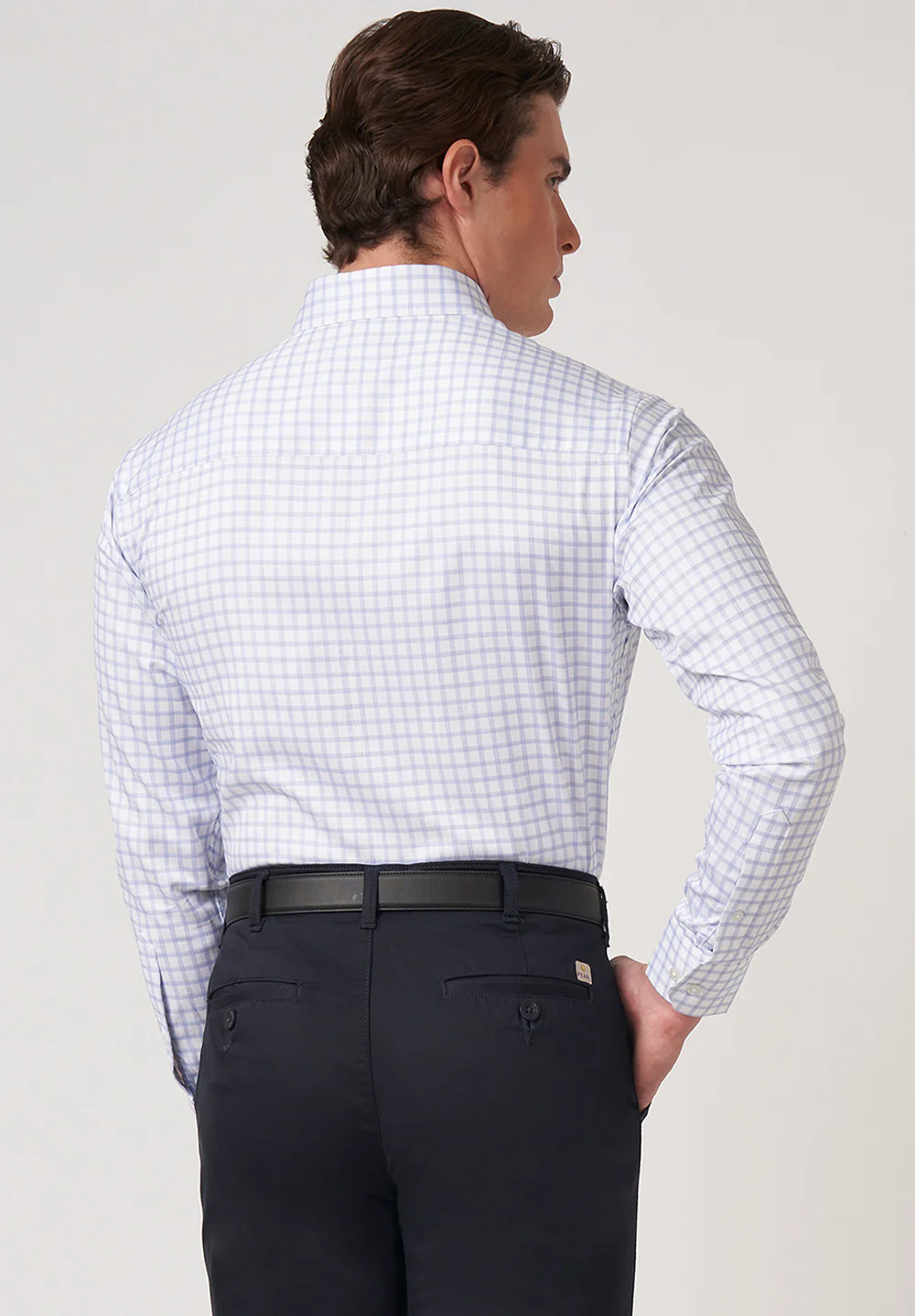 Men Blue Slim Fit Formal Shirt - Image 3