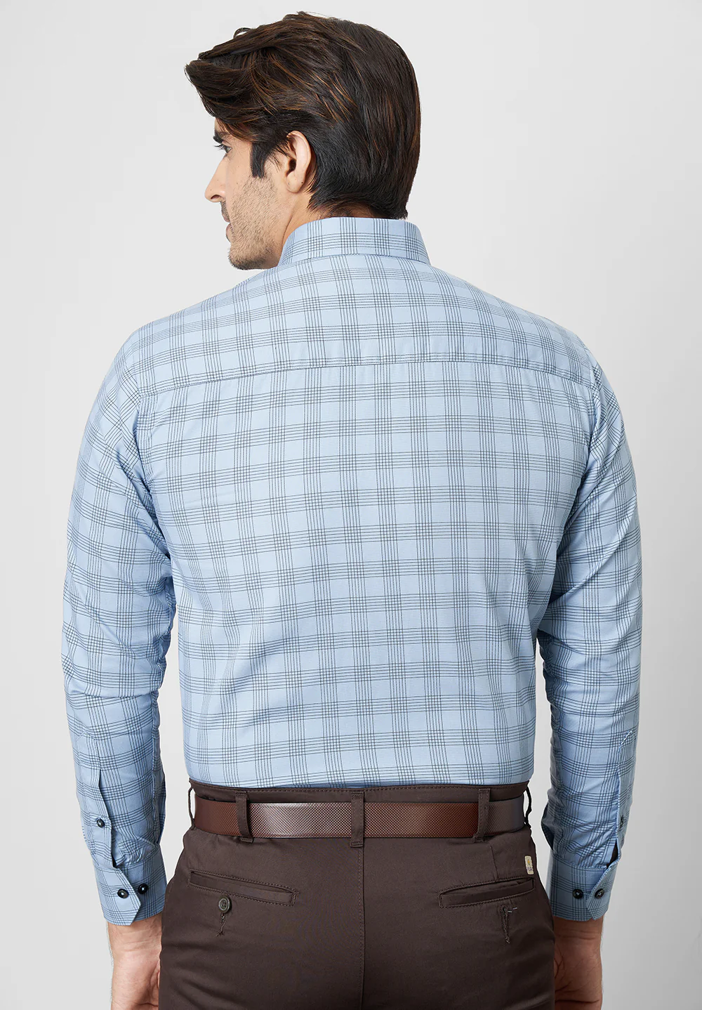 Men Blue Regular Fit Formal Shirt - Image 2