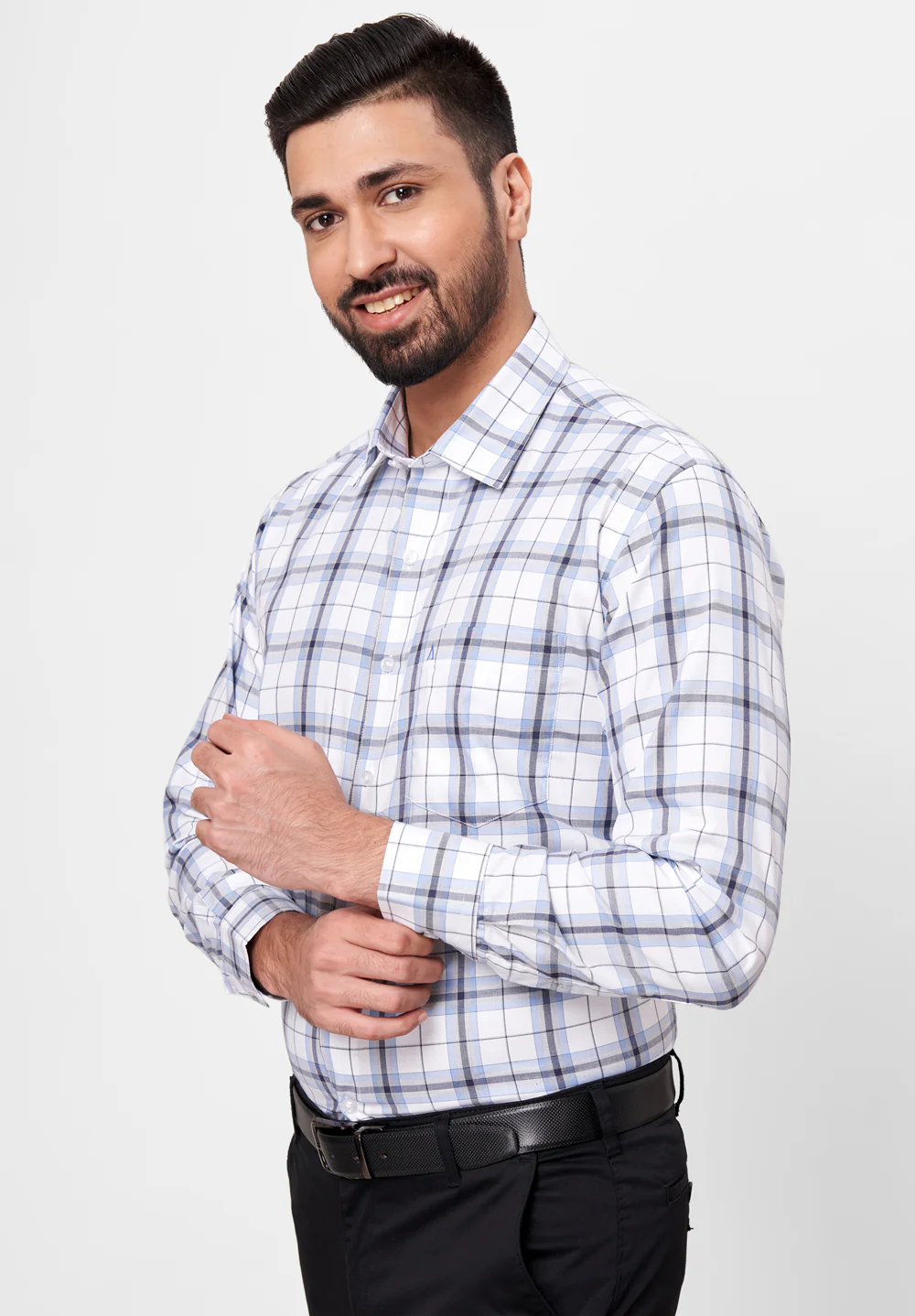 Men Blue Regular Fit Formal Shirt