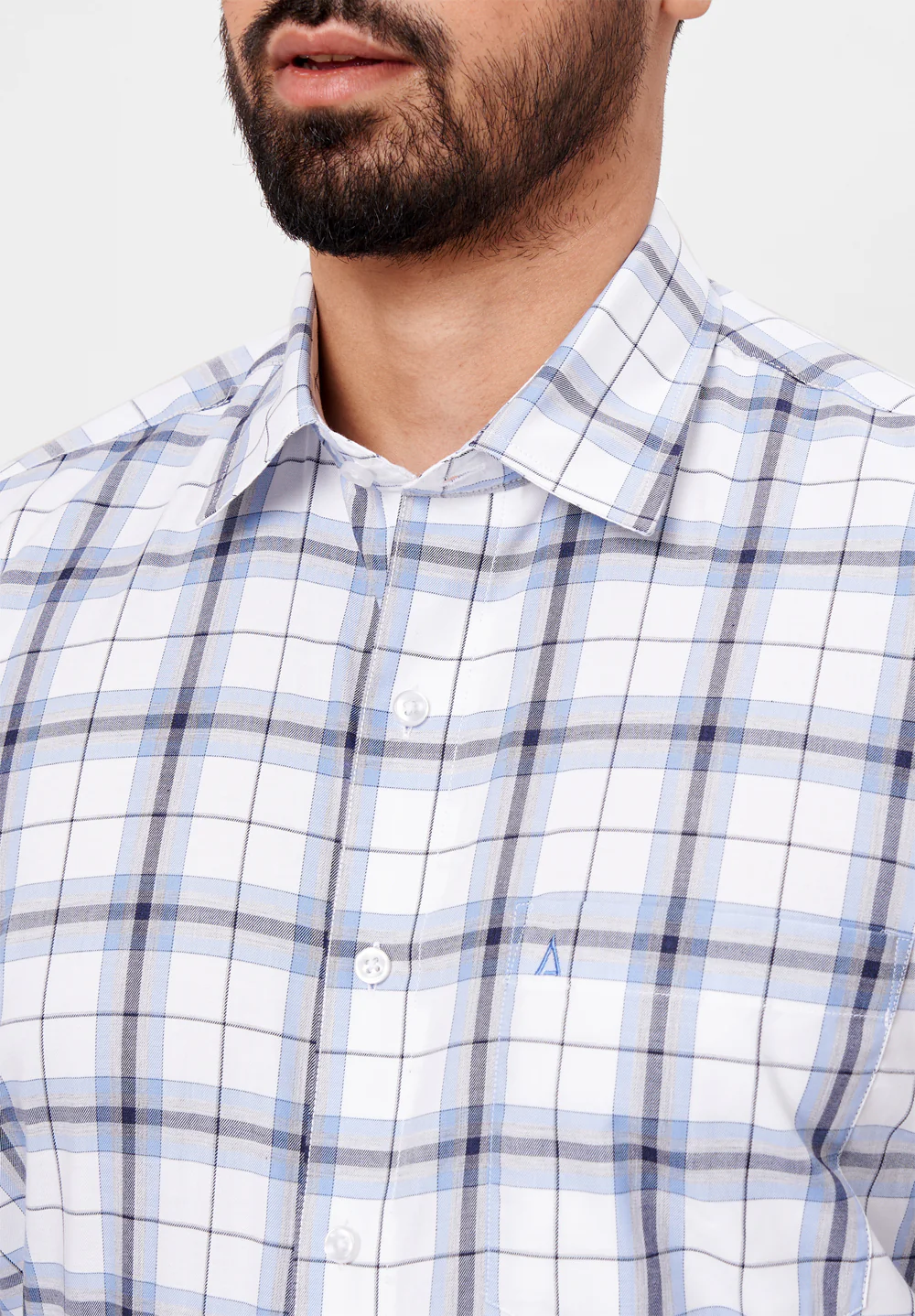 Men Blue Regular Fit Formal Shirt - Image 2