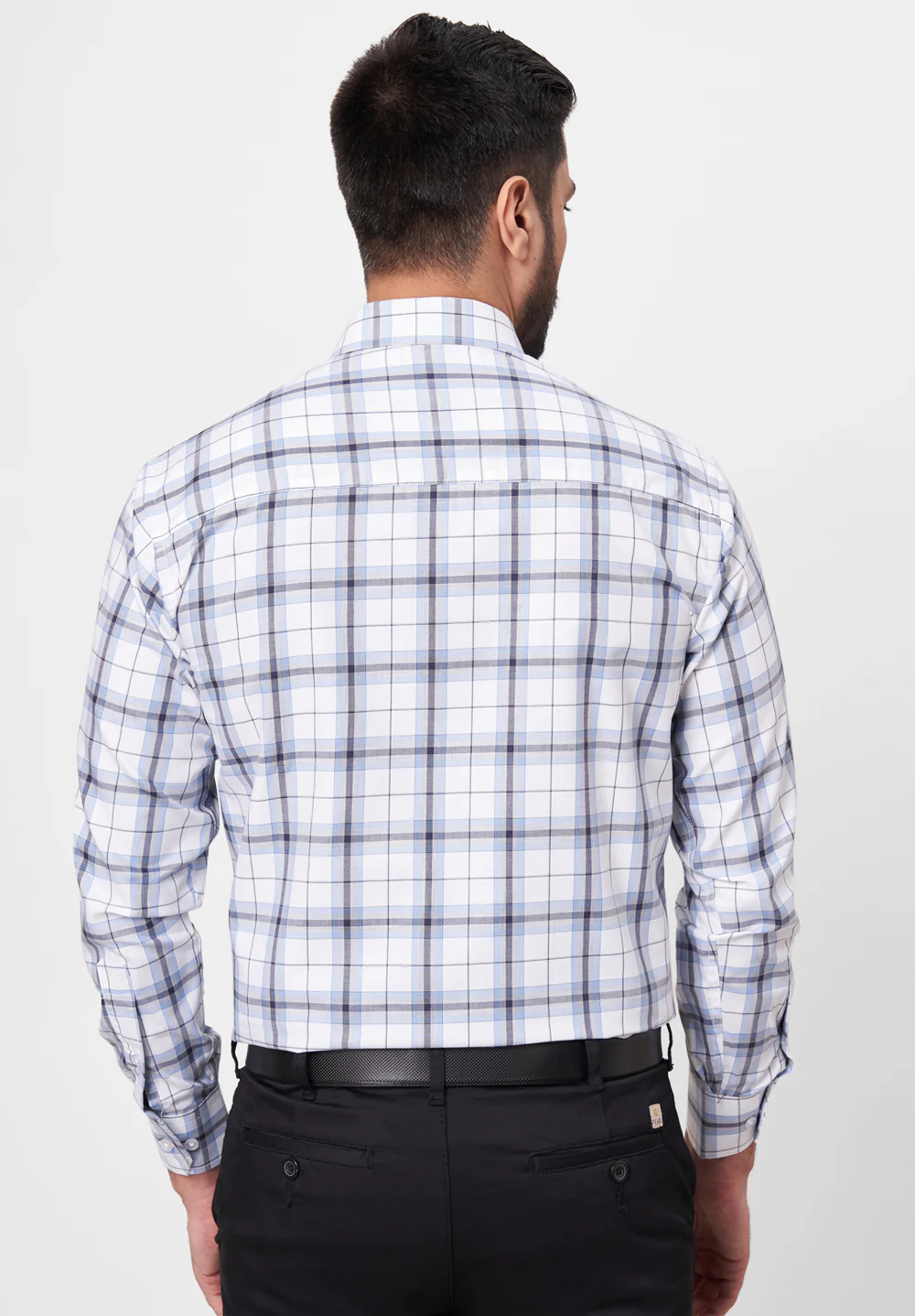 Men Blue Regular Fit Formal Shirt - Image 5