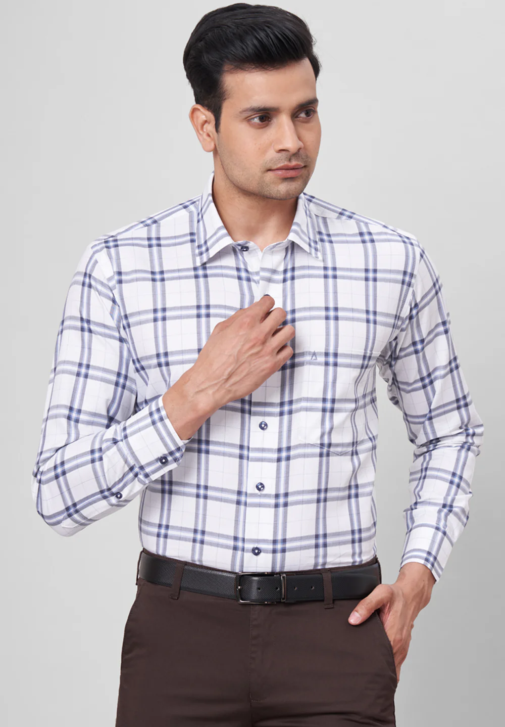 Men Blue Regular Fit Formal Shirt
