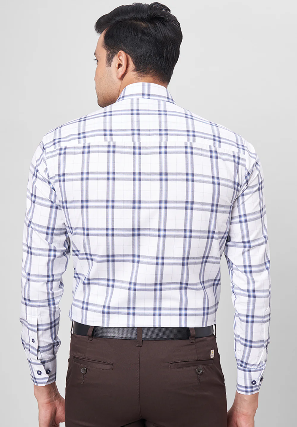 Men Blue Regular Fit Formal Shirt - Image 2