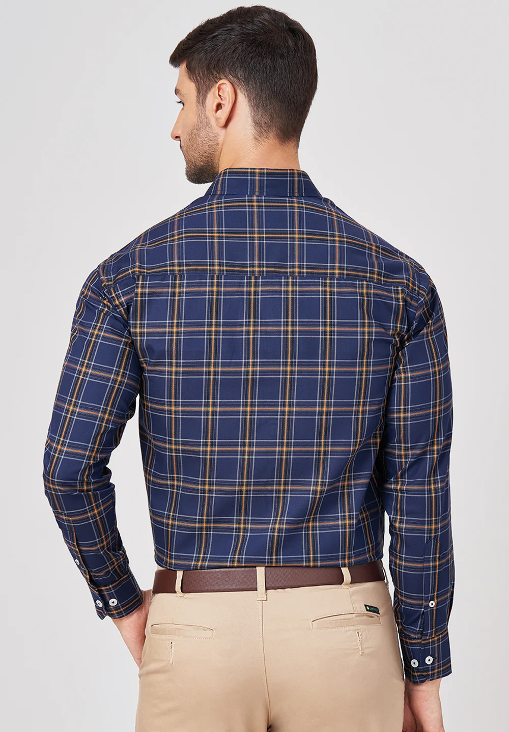 Men Blue Regular Fit Formal Shirt - Image 2