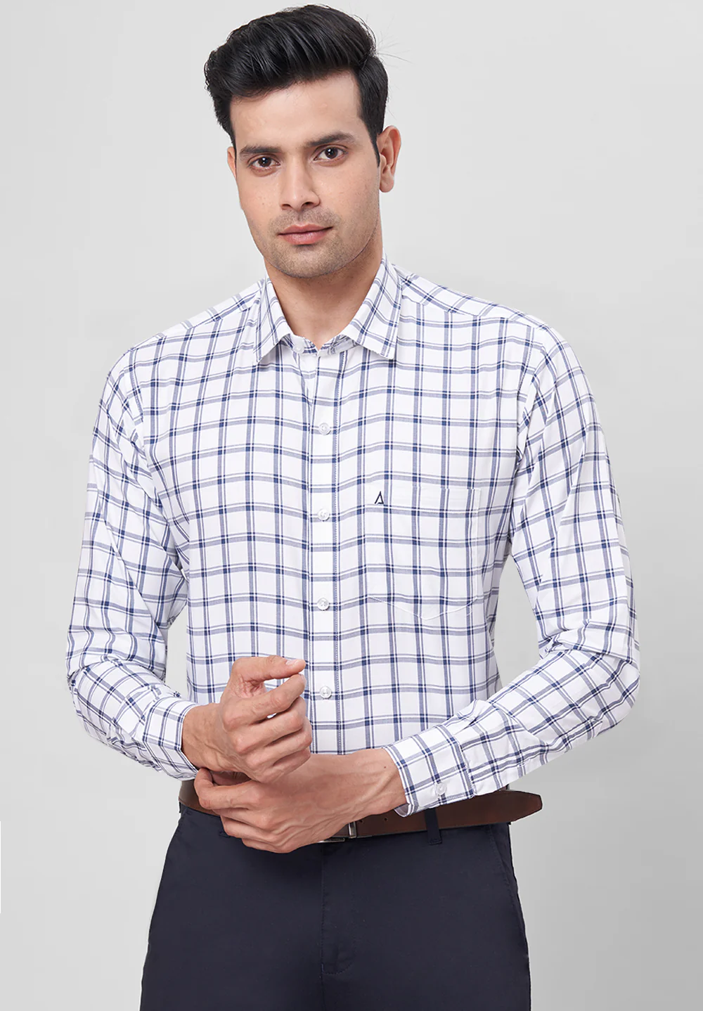 Men Blue Slim Fit Formal Shirt